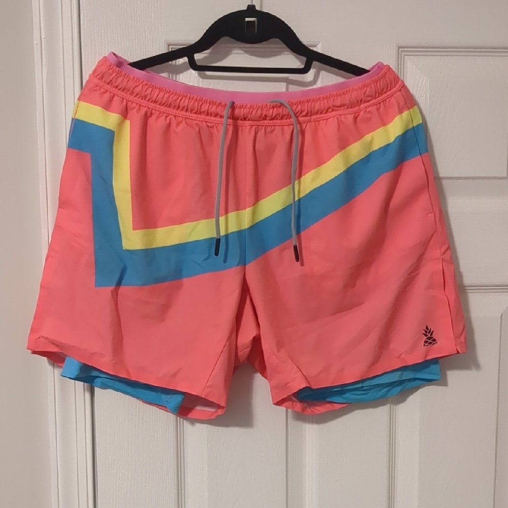 Chubbies Ultimate Training Short - Large - 5.5 Inseam - Retro Hot Coral/Pink